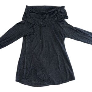 Soft Surroundings Pullover Sweatshirt in Dark Gray Size Small